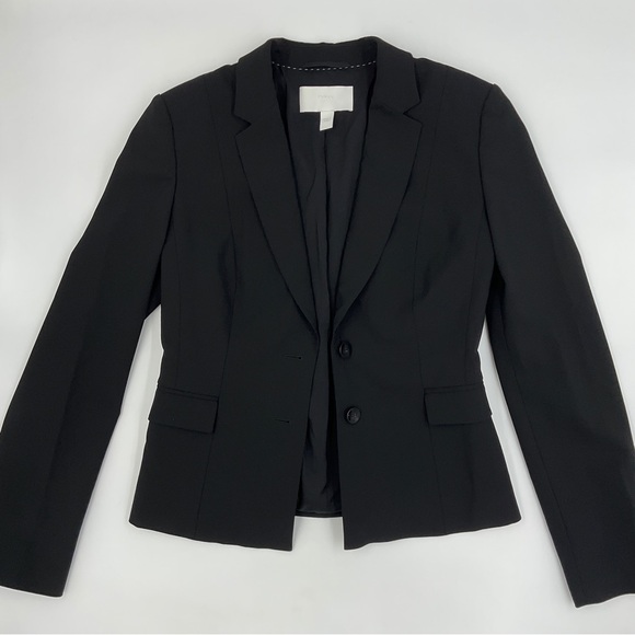 Hugo Boss RARE Jaru Italian Stretch Wool Blazer Black Tailored Tapered EUC US 6 - Picture 11 of 16